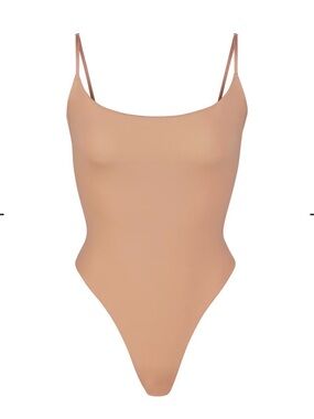 SKIMS Nude Stretch Scoop Neck Thong Bodysuit